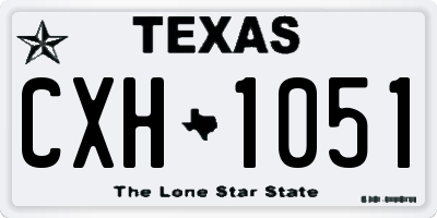 TX license plate CXH1051