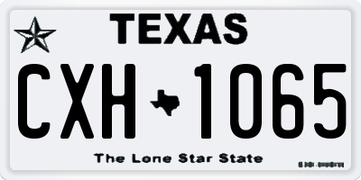 TX license plate CXH1065