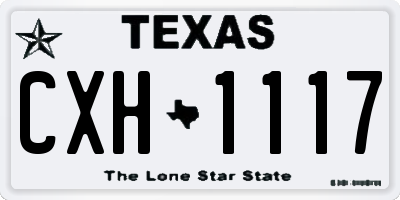 TX license plate CXH1117