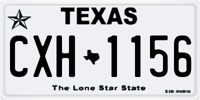 TX license plate CXH1156