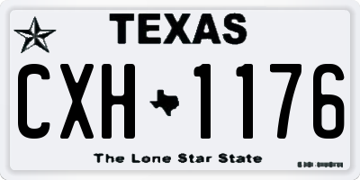 TX license plate CXH1176