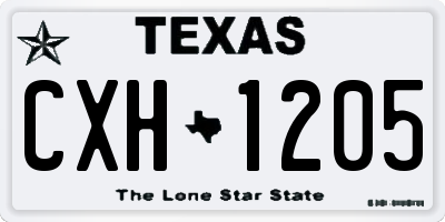 TX license plate CXH1205