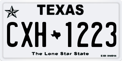 TX license plate CXH1223