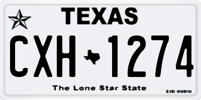 TX license plate CXH1274