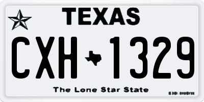 TX license plate CXH1329