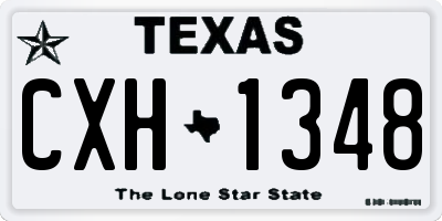 TX license plate CXH1348