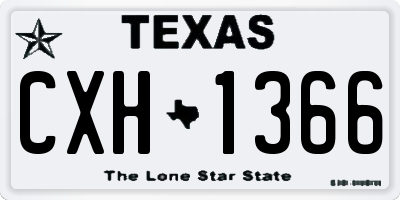 TX license plate CXH1366