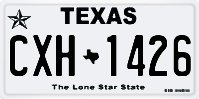TX license plate CXH1426