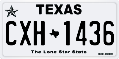 TX license plate CXH1436