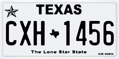 TX license plate CXH1456