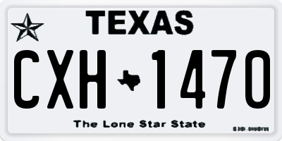 TX license plate CXH1470