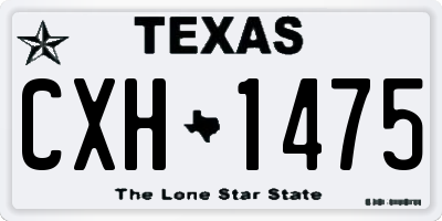 TX license plate CXH1475