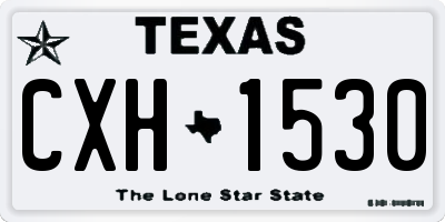 TX license plate CXH1530