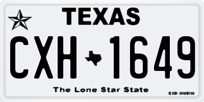 TX license plate CXH1649