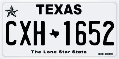 TX license plate CXH1652