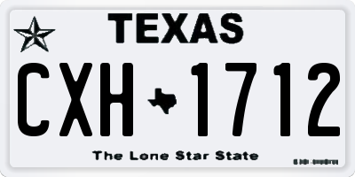 TX license plate CXH1712