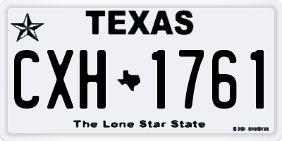 TX license plate CXH1761