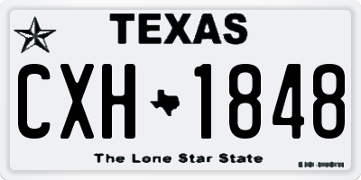 TX license plate CXH1848