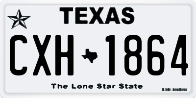 TX license plate CXH1864