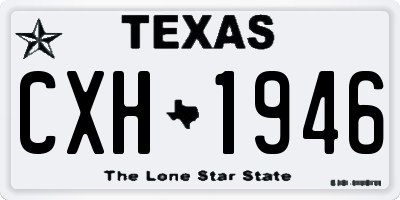 TX license plate CXH1946