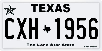 TX license plate CXH1956