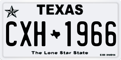 TX license plate CXH1966