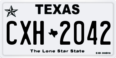 TX license plate CXH2042