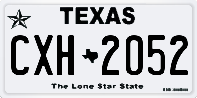 TX license plate CXH2052