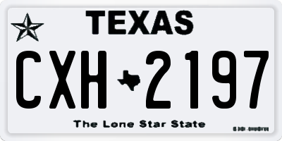TX license plate CXH2197