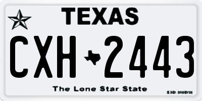 TX license plate CXH2443