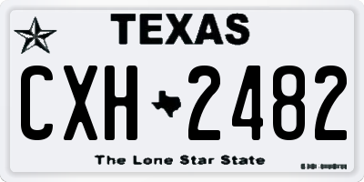 TX license plate CXH2482