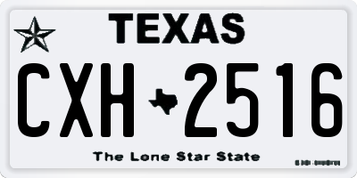 TX license plate CXH2516