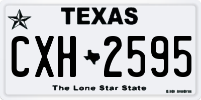 TX license plate CXH2595