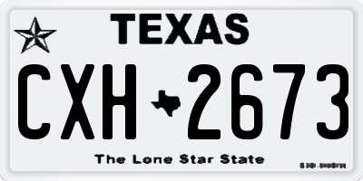TX license plate CXH2673