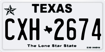 TX license plate CXH2674
