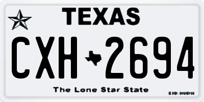 TX license plate CXH2694