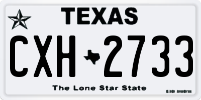 TX license plate CXH2733