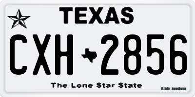 TX license plate CXH2856