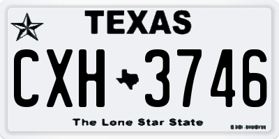 TX license plate CXH3746