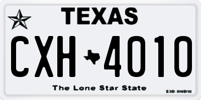 TX license plate CXH4010