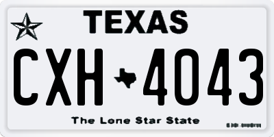TX license plate CXH4043