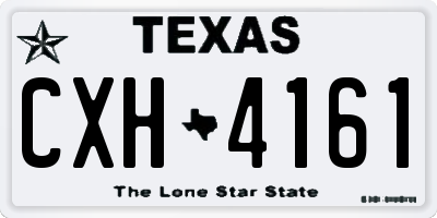 TX license plate CXH4161