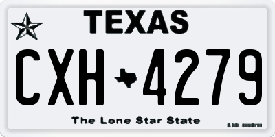 TX license plate CXH4279
