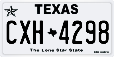 TX license plate CXH4298