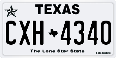 TX license plate CXH4340