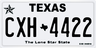 TX license plate CXH4422
