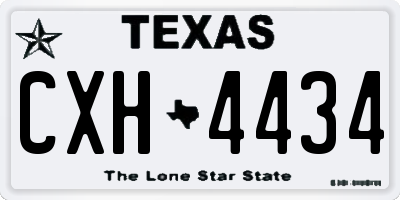 TX license plate CXH4434