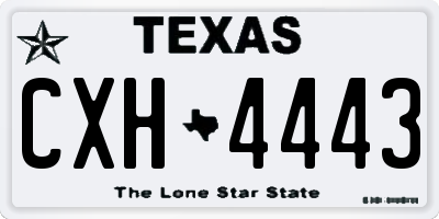 TX license plate CXH4443