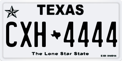 TX license plate CXH4444