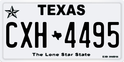 TX license plate CXH4495